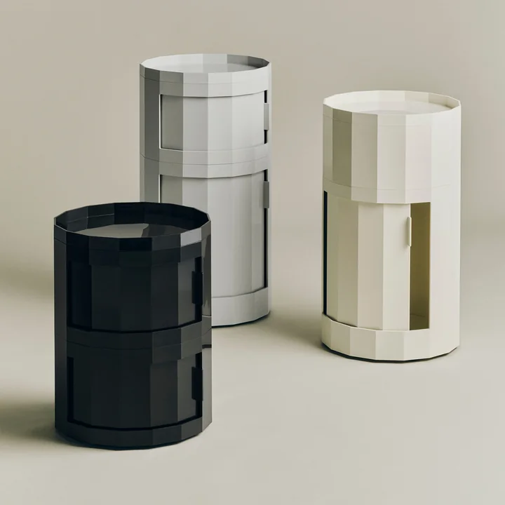 HAY - Facet Cabinet, anthrazit, misty grey und eggshell