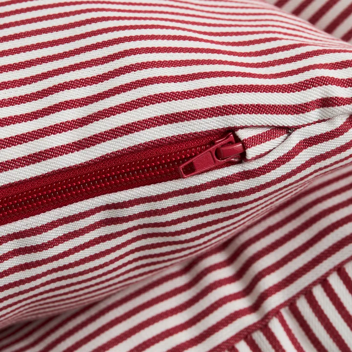 HAY - Hundebett, Zip, M, rot / weiße Streifen