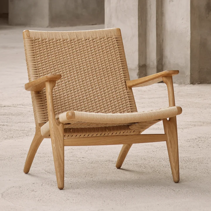 Carl Hansen - CH25 Sessel, Eiche geölt / Naturgeflecht