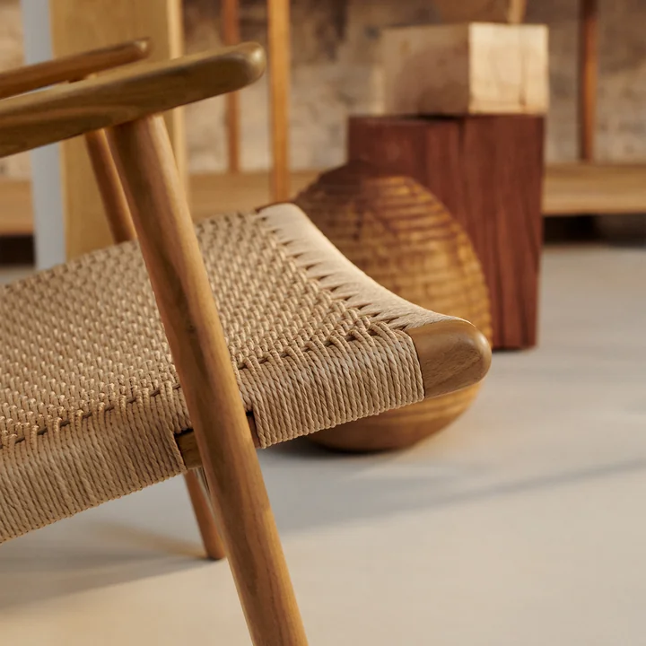 Carl Hansen - CH25 Sessel, Eiche geölt / Naturgeflecht