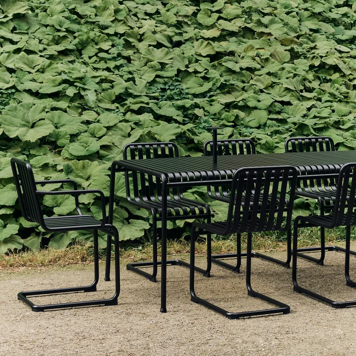 HAY - Palissade Tisch, rechteckig, 220 x 90 cm, anthrazit