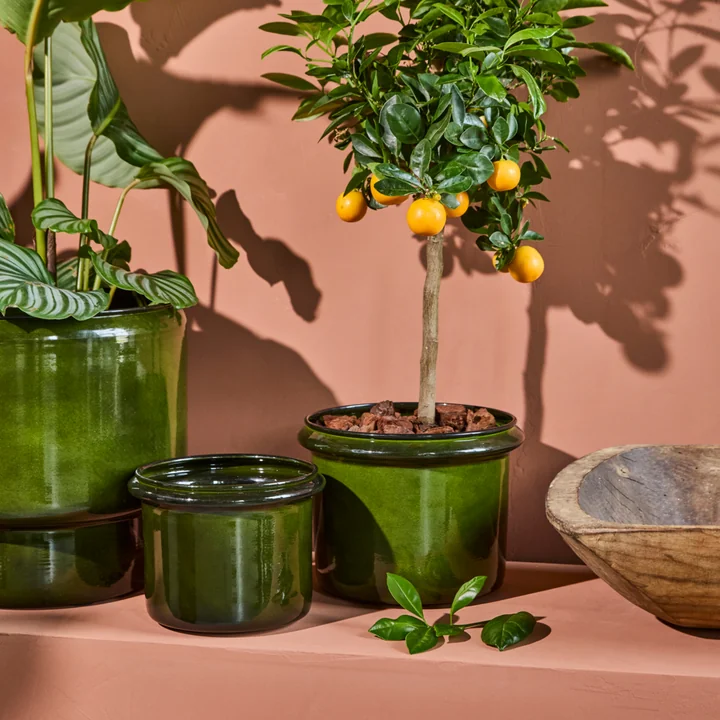 House Doctor - Hoop Blumentopf, grün (2er-Set)