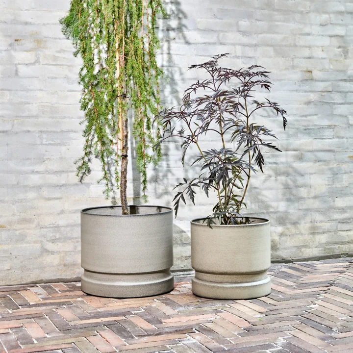 House Doctor - Pepple Blumentopf, sand (2er-Set)