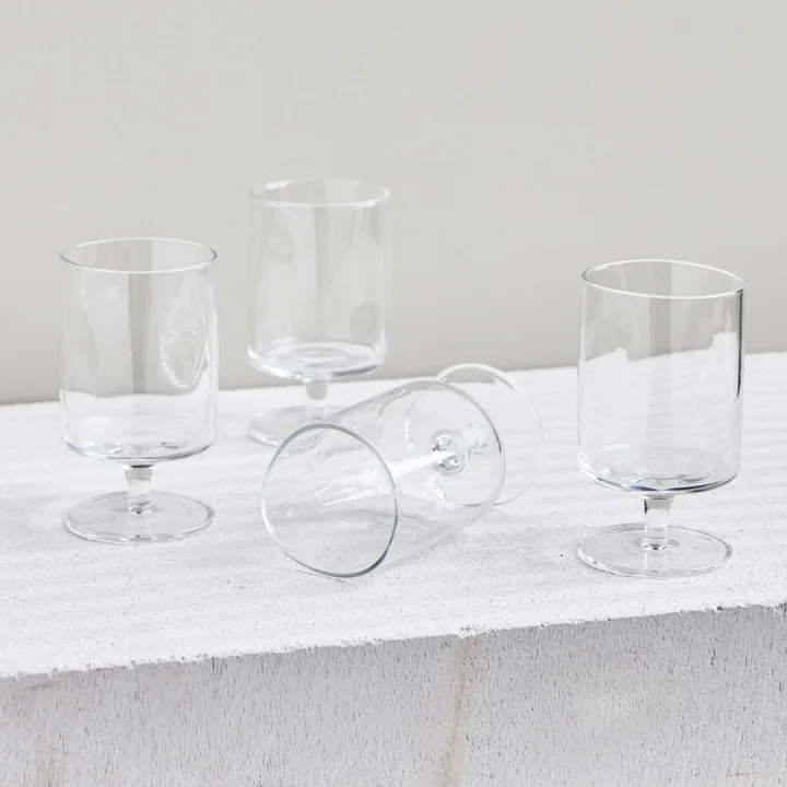 House Doctor - Sand Weinglas, H 13,2 cm, klar (4er-Set)