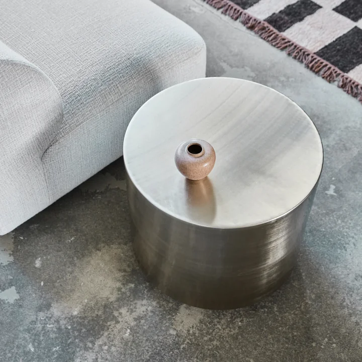 House Doctor - Step Beistelltisch, Ø 50 x H 45,7 cm, silber gebürstet