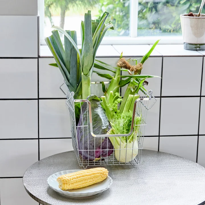 House Doctor - Taw Aufbewahrungskorb, large, chrome