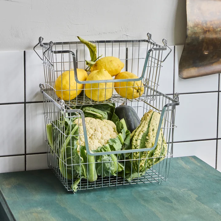 House Doctor - Taw Aufbewahrungskorb, small und medium, chrome