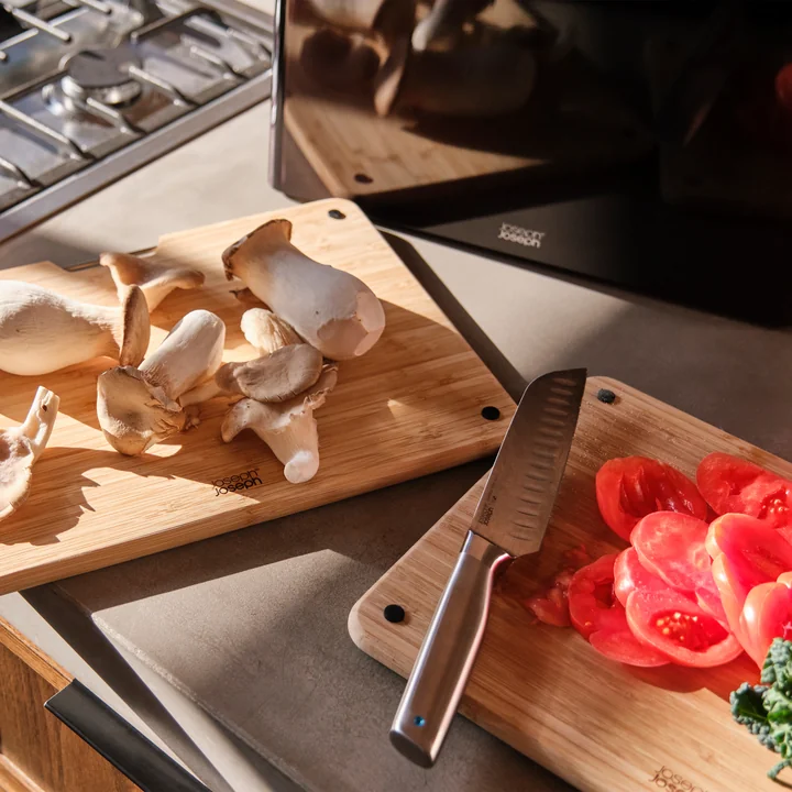 Joseph Joseph - Folio Steel Schneidebretter, Bambus / schwarz (3-teilig)