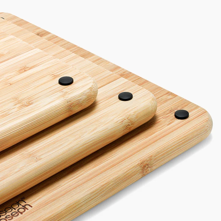 Joseph Joseph - Folio Steel Schneidebretter, Bambus / schwarz (3-teilig)