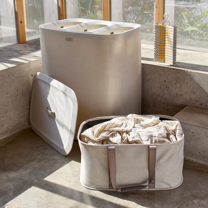 Joseph Joseph - Hold-All faltbarer Wäschekorb, ecru