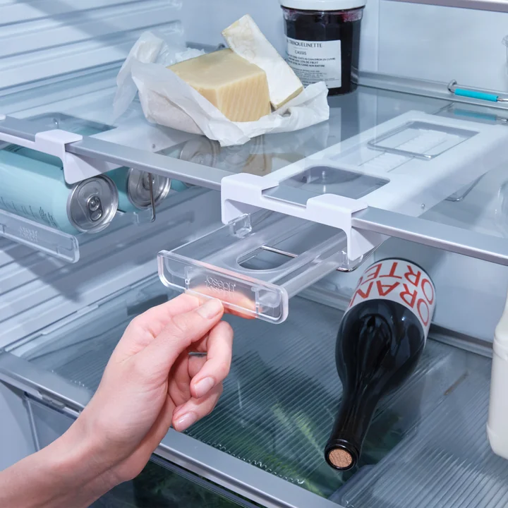 Joseph Joseph - FridgeStore Kühlschrank-Unterregalhalter für Flaschen, weiß