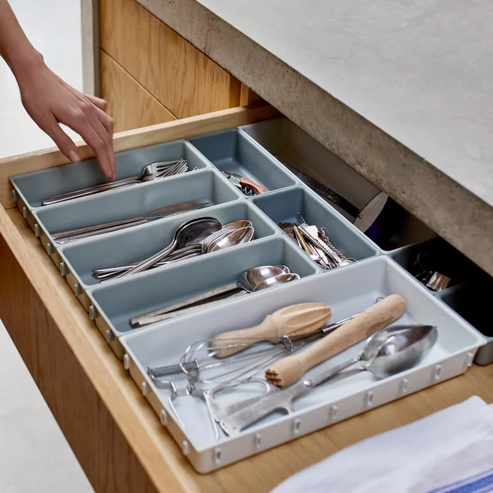 Joseph Joseph - Blox Schubladen Organizer Set 10-teilig, light stone