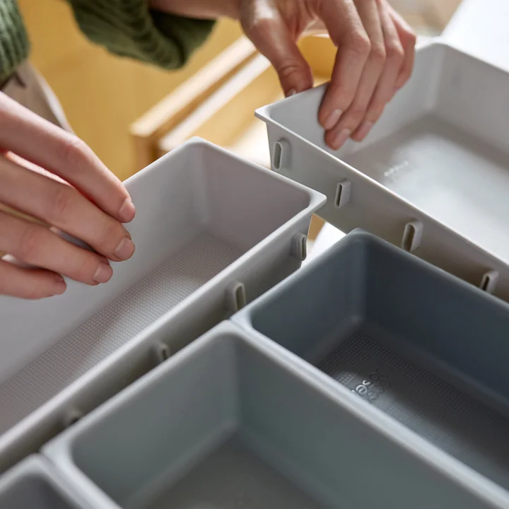 Joseph Joseph - Blox Schubladen Organizer Set 10-teilig, light stone