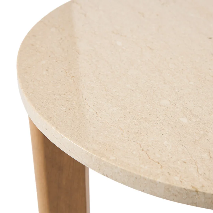 Andersen Furniture - Evoke Kaffeetisch, Ø 55 cm, Eiche / Marmor