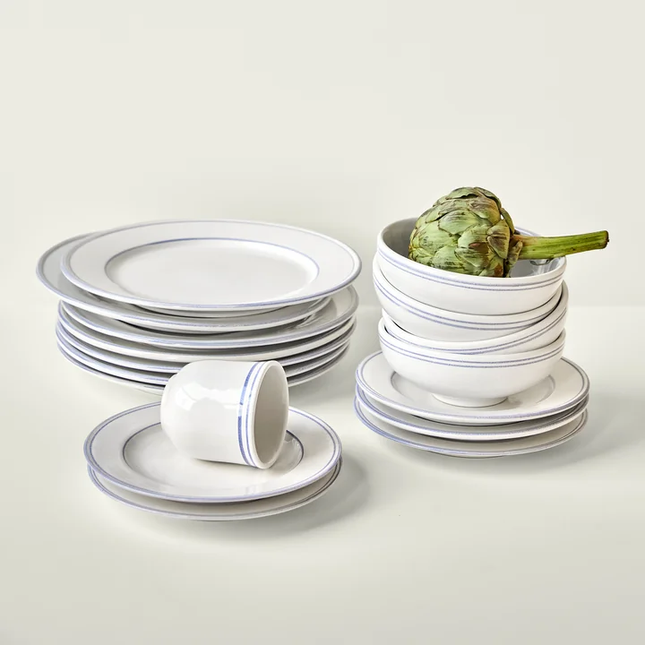 Nicolas Vahé - Bistro Geschirr, blau / weiß