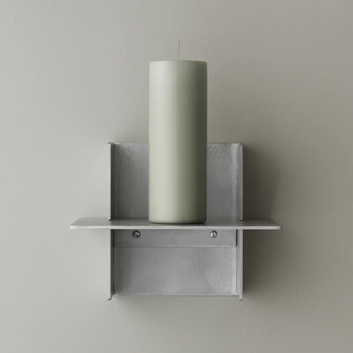 Normann Copenhagen - Alu Wandregal, 25 cm, Aluminium gebürstet