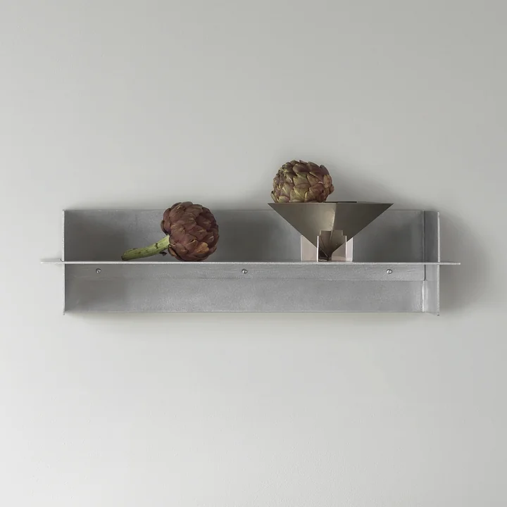 Normann Copenhagen - Alu Wandregal, 80 cm, Aluminium gebürstet