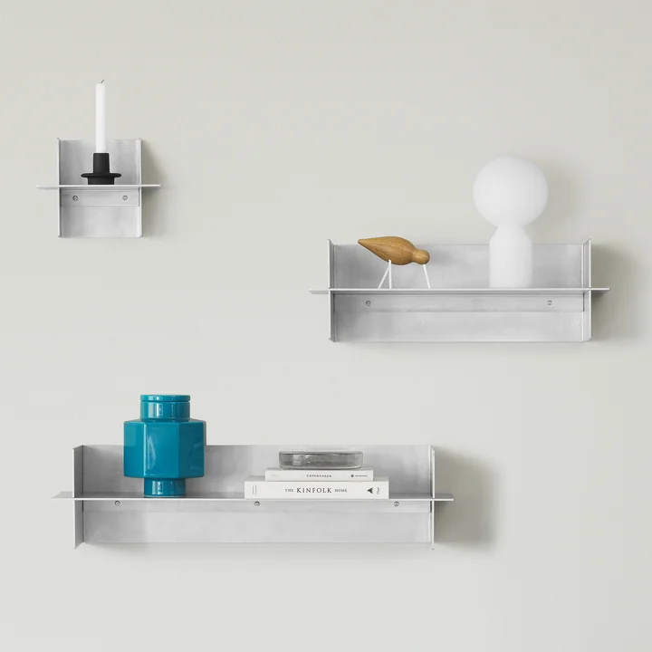 Normann Copenhagen - Alu Wandregale, Aluminium gebürstet