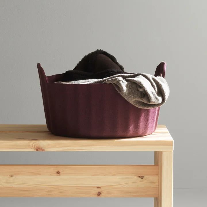 Normann Copenhagen - Colu Korb, burgundy