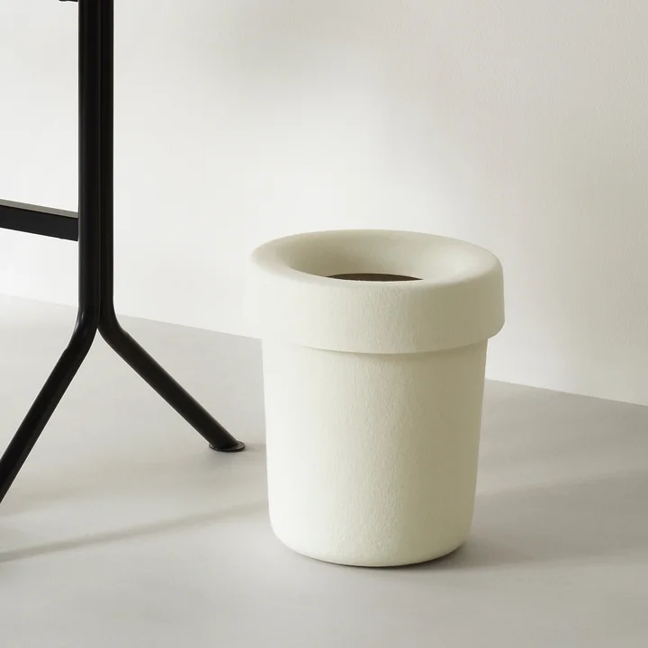 Normann Copenhagen - Hide Büroabfalleimer, cream