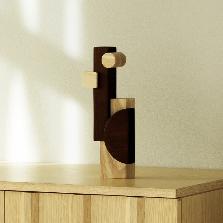 Normann Copenhagen - Join Skulptur, S, Esche / Esche verkohlt