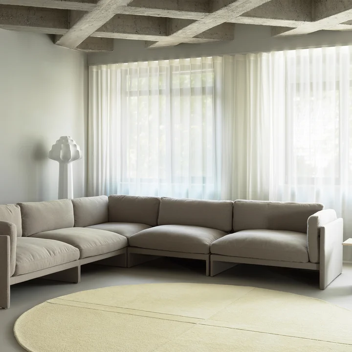 Normann Copenhagen - Level Teppich, Ø 280 cm, hellgelb