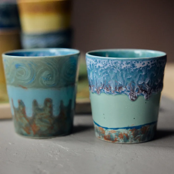 HKliving - 70's Van Gogh Kaffeebecher, 230 ml, self portrait (2er-Set)