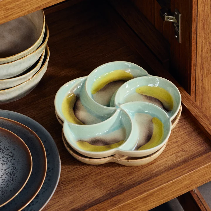 HKliving - 70's Snack-Tablett, Ø 20,3 cm, glint