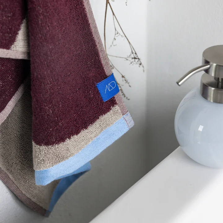 Mette Ditmer - Nova Arte Gästehandtuch, 40 x 55 cm, wein / sand