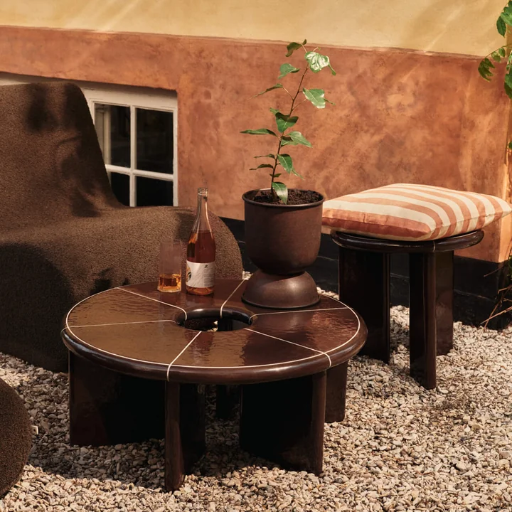 Ferm Living - Hourglass Blumentopf extra-small, Ø 21 x H 30 cm, rost