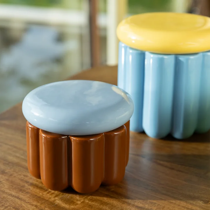 &klevering - Charlo Vorratsdose, braun / blau