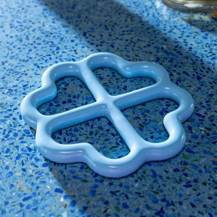 &klevering - Clover Topfuntersetzer, blau