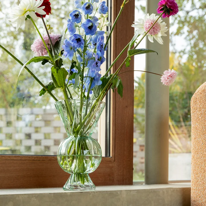 &klevering - Rhombic Glas-Vase, grün