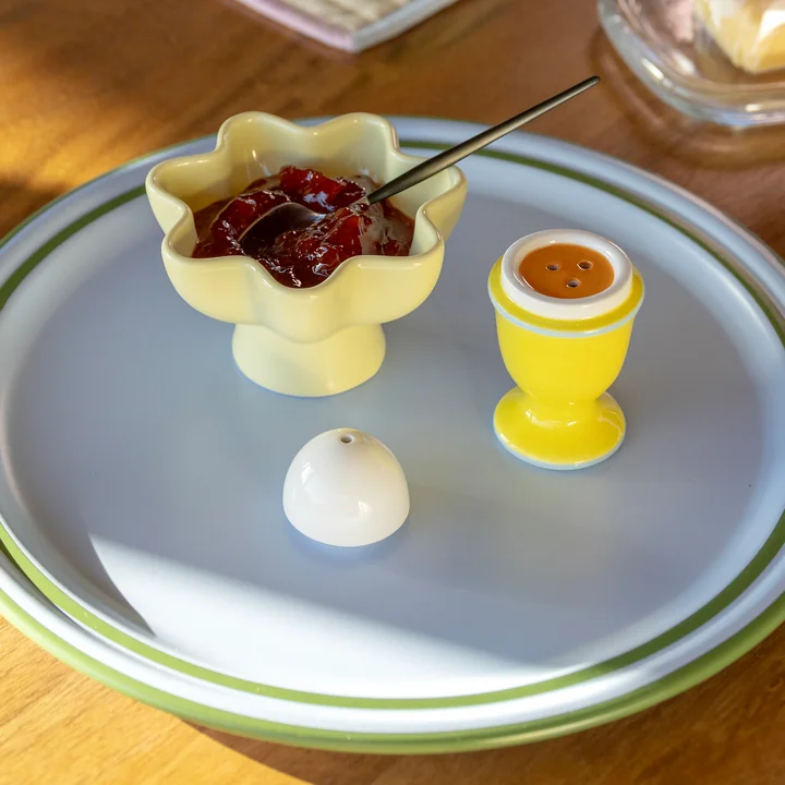 &klevering - Salz- und Pfefferstreuer, Ei / gelb