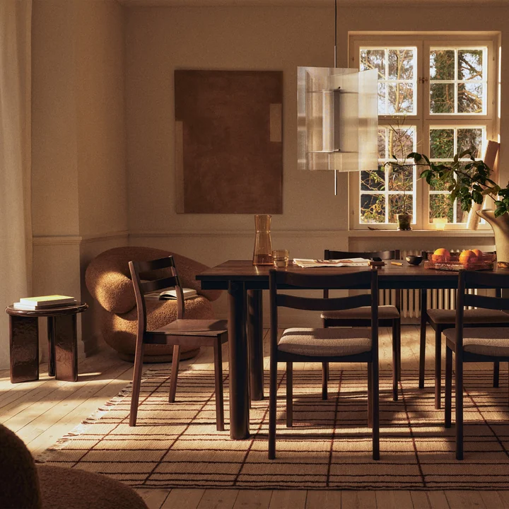 Ferm Living - Sen Teppich, parchment / chestnut