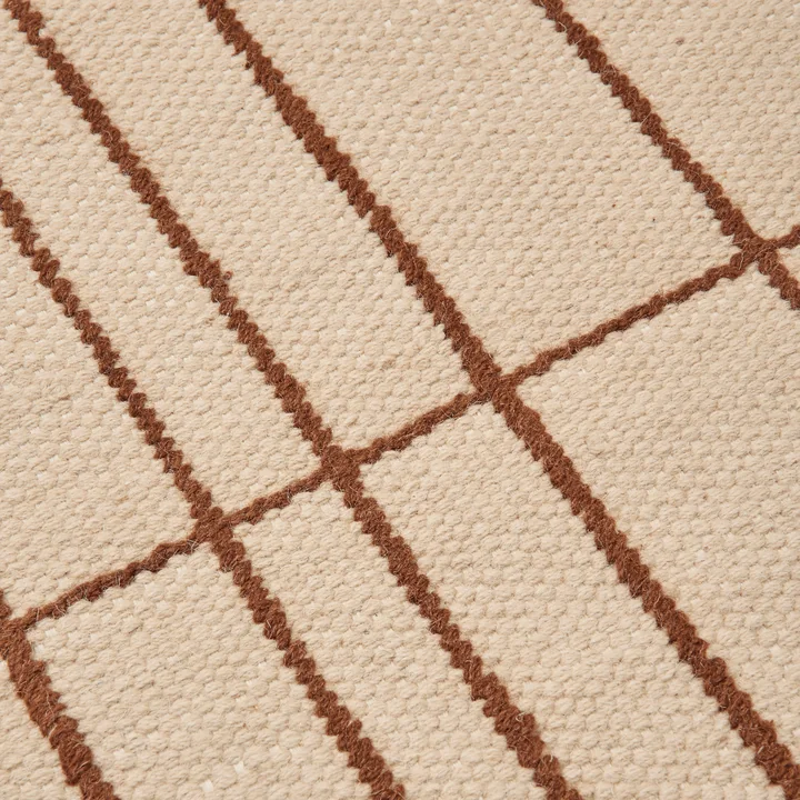 Ferm Living - Sen Teppich, parchment / chestnut