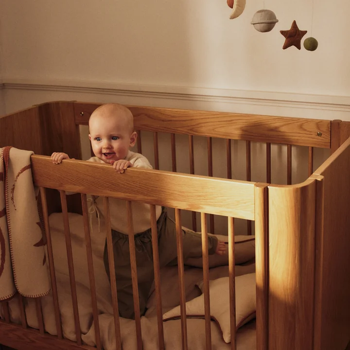 Ferm Living - Tilu Babybett, 68 x 129 cm, Eiche natur
