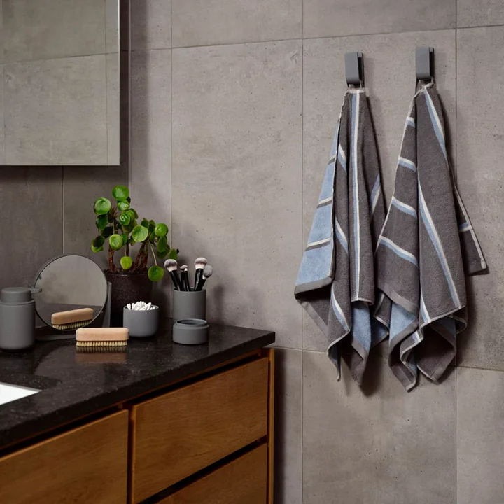 Zone Denmark - Handtuch Sauna, 50x100, Grey/Blue Fog/Soft Grey