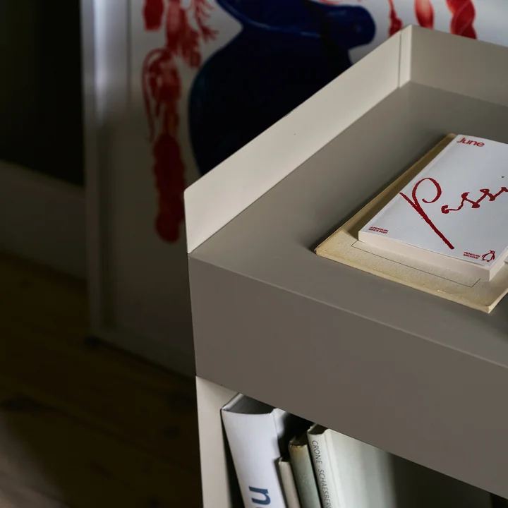 Rotate Beistelltisch SC73, 59 x 35 cm, Stahl, grau-beige (Exklusive Edition) von &Tradition