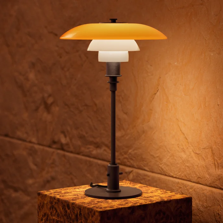 Louis Poulsen - PH 3/2 Tischleuchte Centenary Edition, bernstein / opalweiß