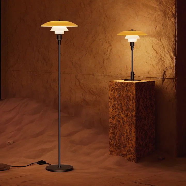 Louis Poulsen - PH 3½-2½ Stehleuchte Centenary Edition, bernstein / opalweiß