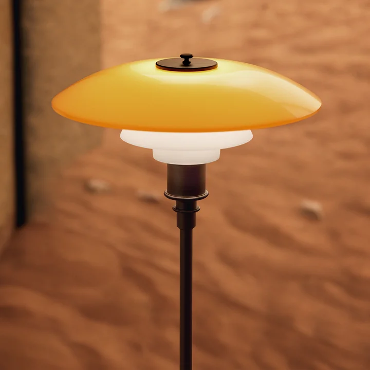 Louis Poulsen - PH 3½-2½ Stehleuchte Centenary Edition, bernstein / opalweiß