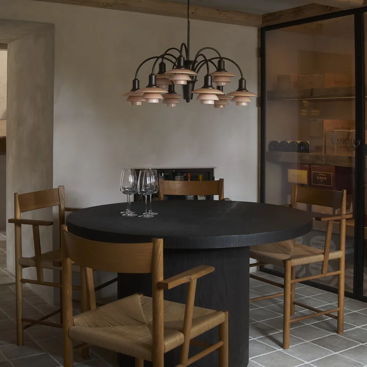 Louis Poulsen - PH 1/1 Kronleuchter Centenary Edition, aged brass / dusty terracotta (9-Armig)