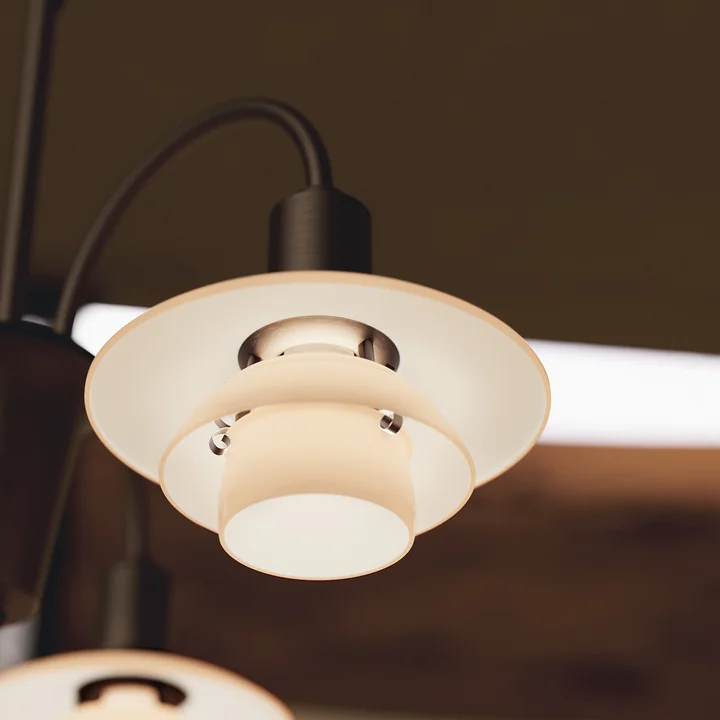 Louis Poulsen - PH 1/1 Kronleuchter Centenary Edition, aged brass / dusty terracotta