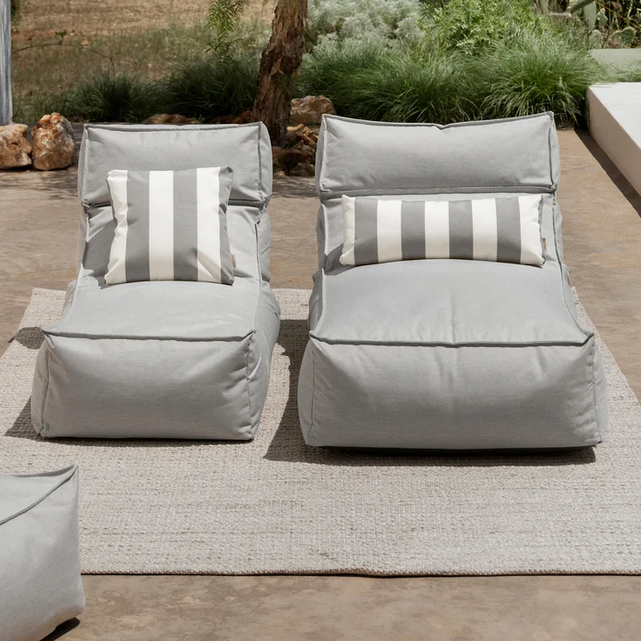 Blomus - Stay Outdoor-Kissen, lily white/elephant skin