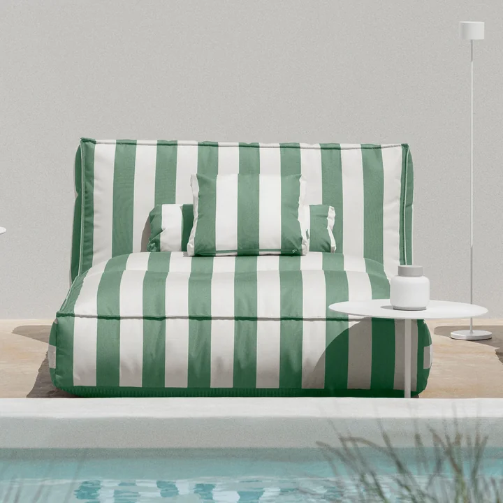 Blomus - Stay Outdoor-Bett, 120 x 190 cm, lily white / duck green