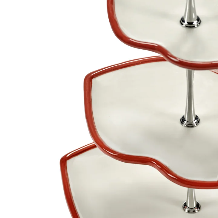 Serax - Kiss Kuchenständer, 3-stufig, rot