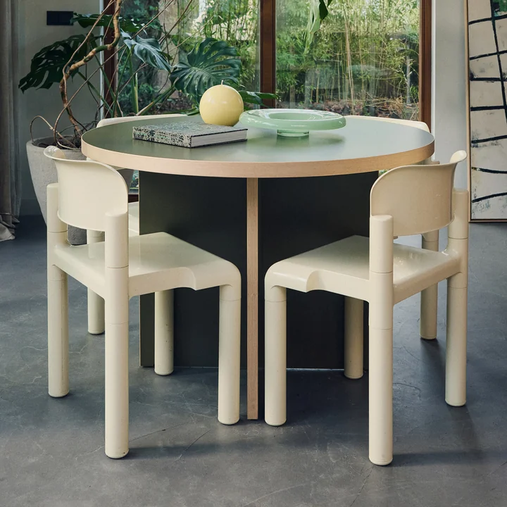 HKliving - Esstisch, Ø 110 cm, forest