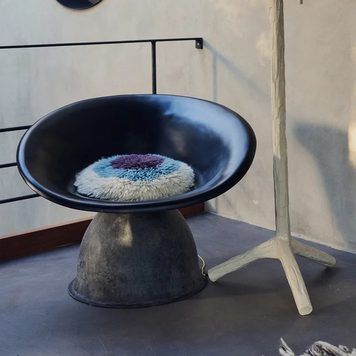 HKliving - Fluffy Kissen, Ø 40 cm, eye catcher