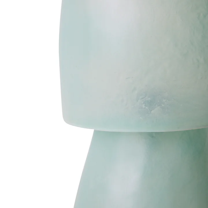 HKliving - Glassfiber Tischleuchte, H 52 cm, petrol blue